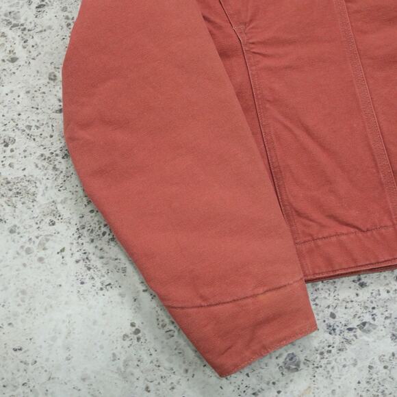 WOMENS Vintage Carhartt Pink Detroit Jacket WJ097 VRS Sherpa Lined Size Medium - Picture 10 of 16